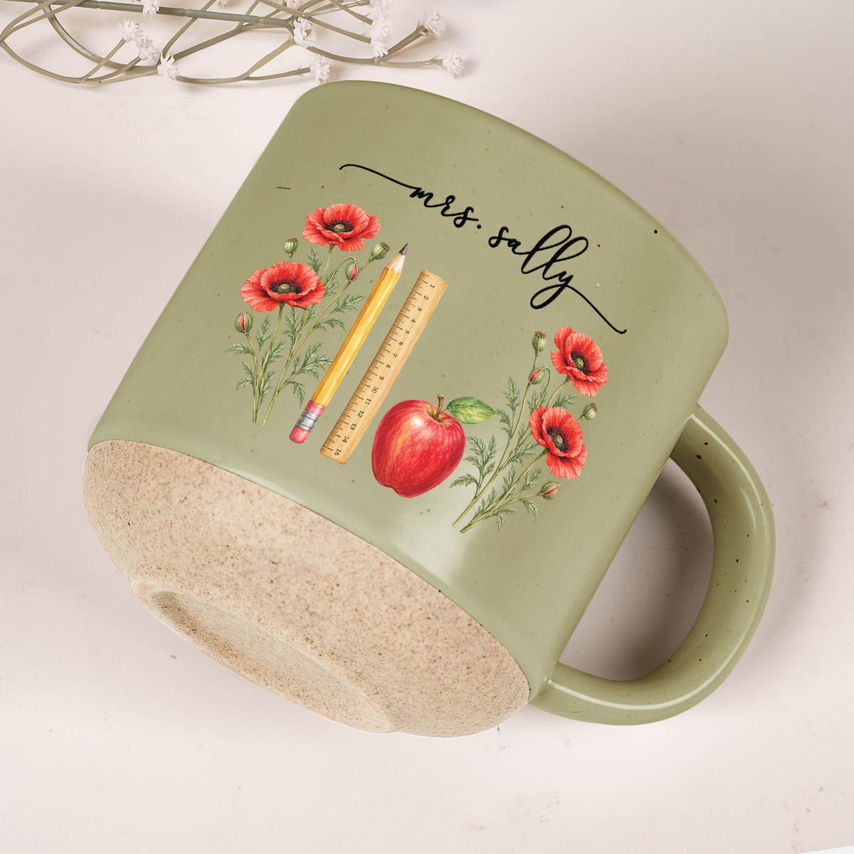 Custom Name & Birth Flower For Teacher Back To School Christmas Thank You Gifts - Personalized Mug