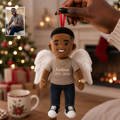 I'm Always With You Personalized Latina Mom Memorial Angel Plush Ornament, Sympathy Remembrance Christmas Keepsake Gift