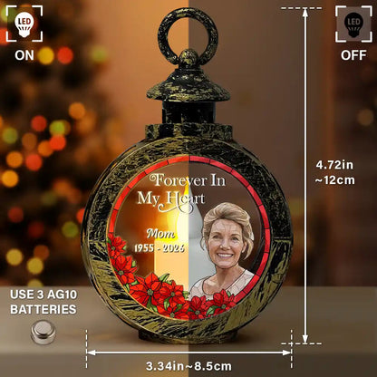 Memorial Sympathy Gifts - Personalized Custom Photo I'm Always With You Candlelight Lantern Ornament
