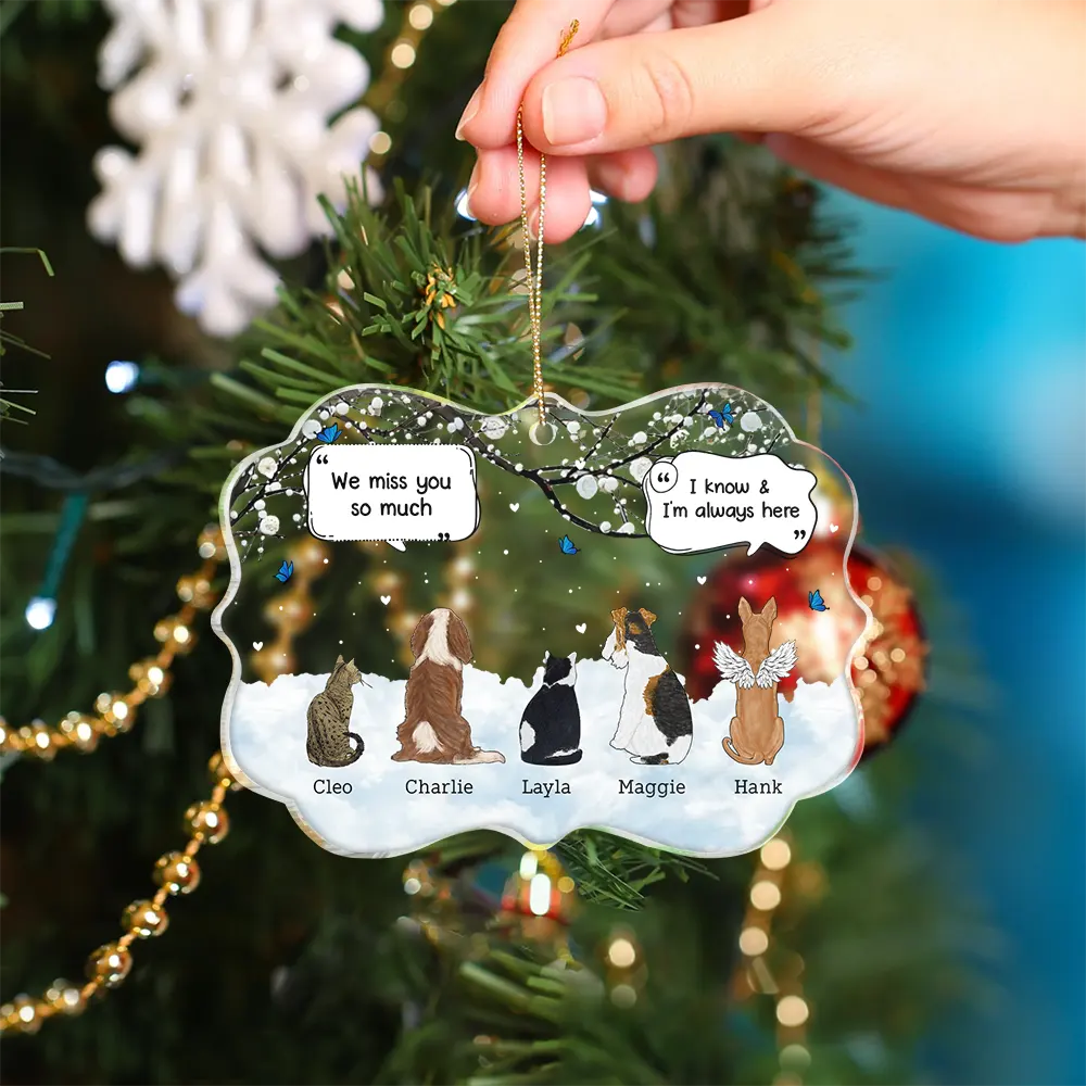 They Still Talk About You Memorial Gift For Pet Lovers Personalized Medallion Acrylic Ornament