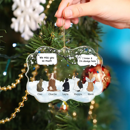 They Still Talk About You Memorial Gift For Pet Lovers Personalized Medallion Acrylic Ornament