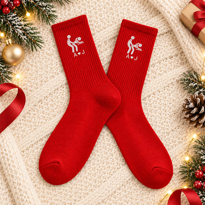 Personalized Funny Adult Embroidered Christmas Socks - Christmas Gift For Husband & Boyfriend HA75 919256