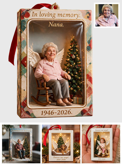 Christmas In Heaven - Personalized Memorial Acrylic Box Ornament
