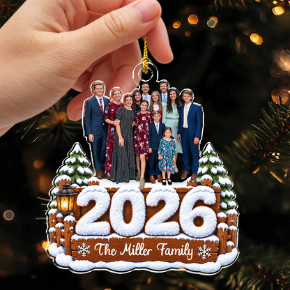 Custom Photo Family Christmas Memorial Acrylic Ornament HO82 903862