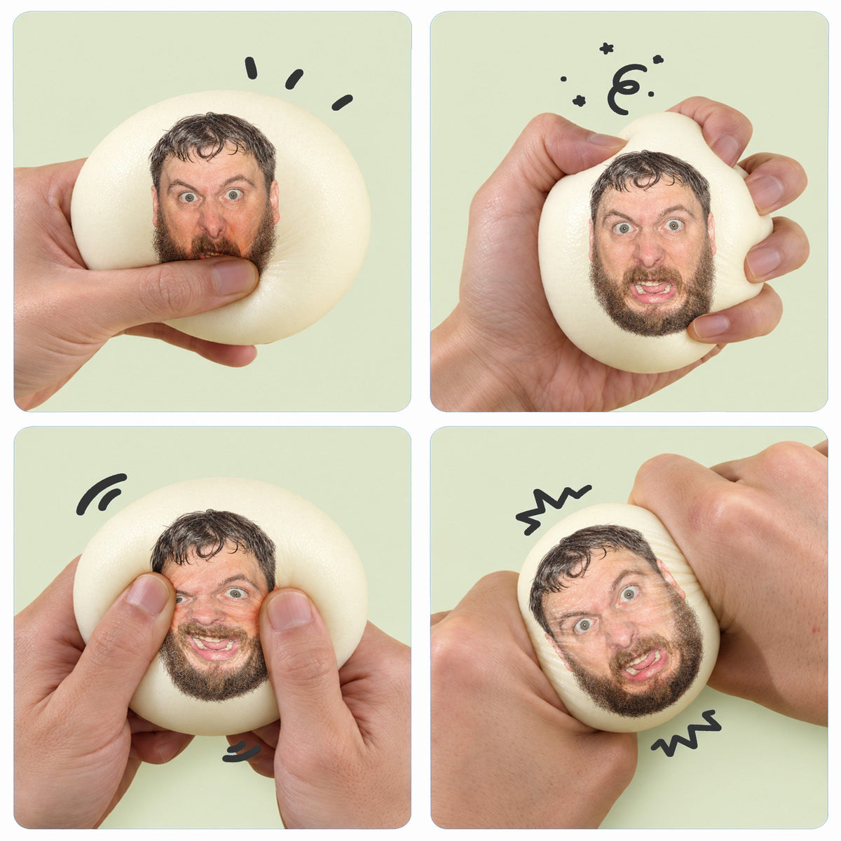 Personalized Funny Face For Coworker, Boss, Dad, Husband, Pets - Personalized Squishy Toy