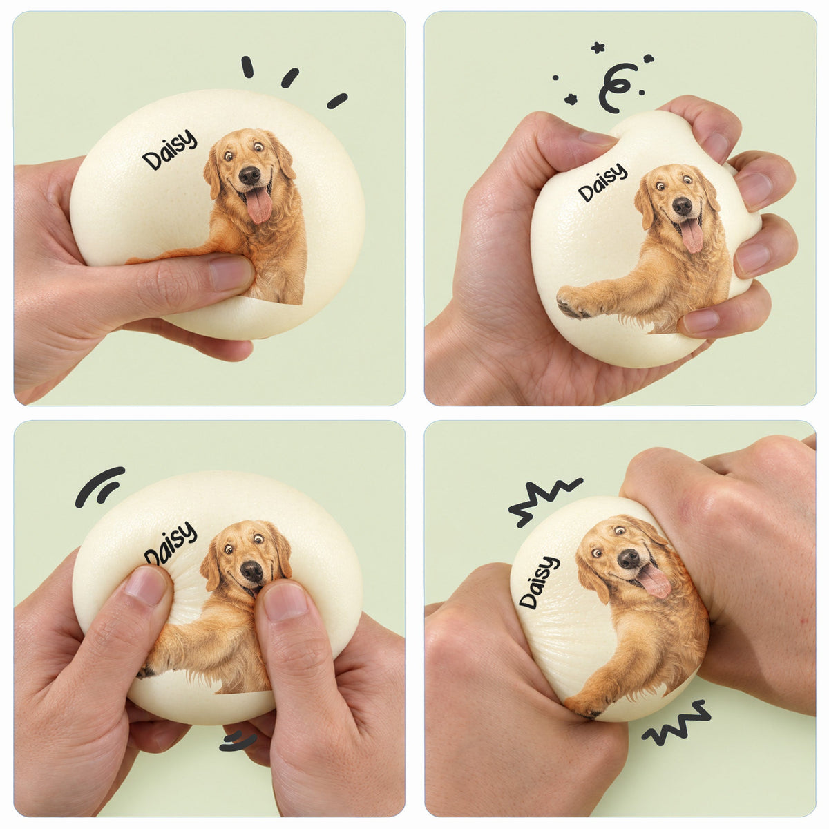 Custom Funny Selfie Pet Photo For Pet Lovers - Personalized Squishy Toy