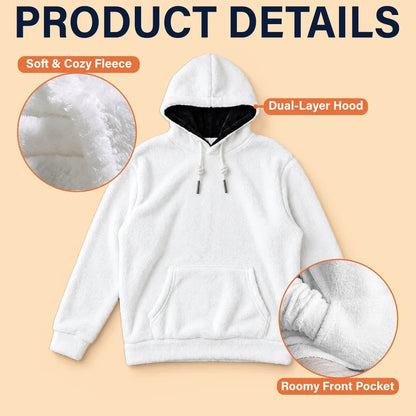 Christmas Gift For Kids - Personalized Custom Photo Name Cute Pattern Fleece Hoodie