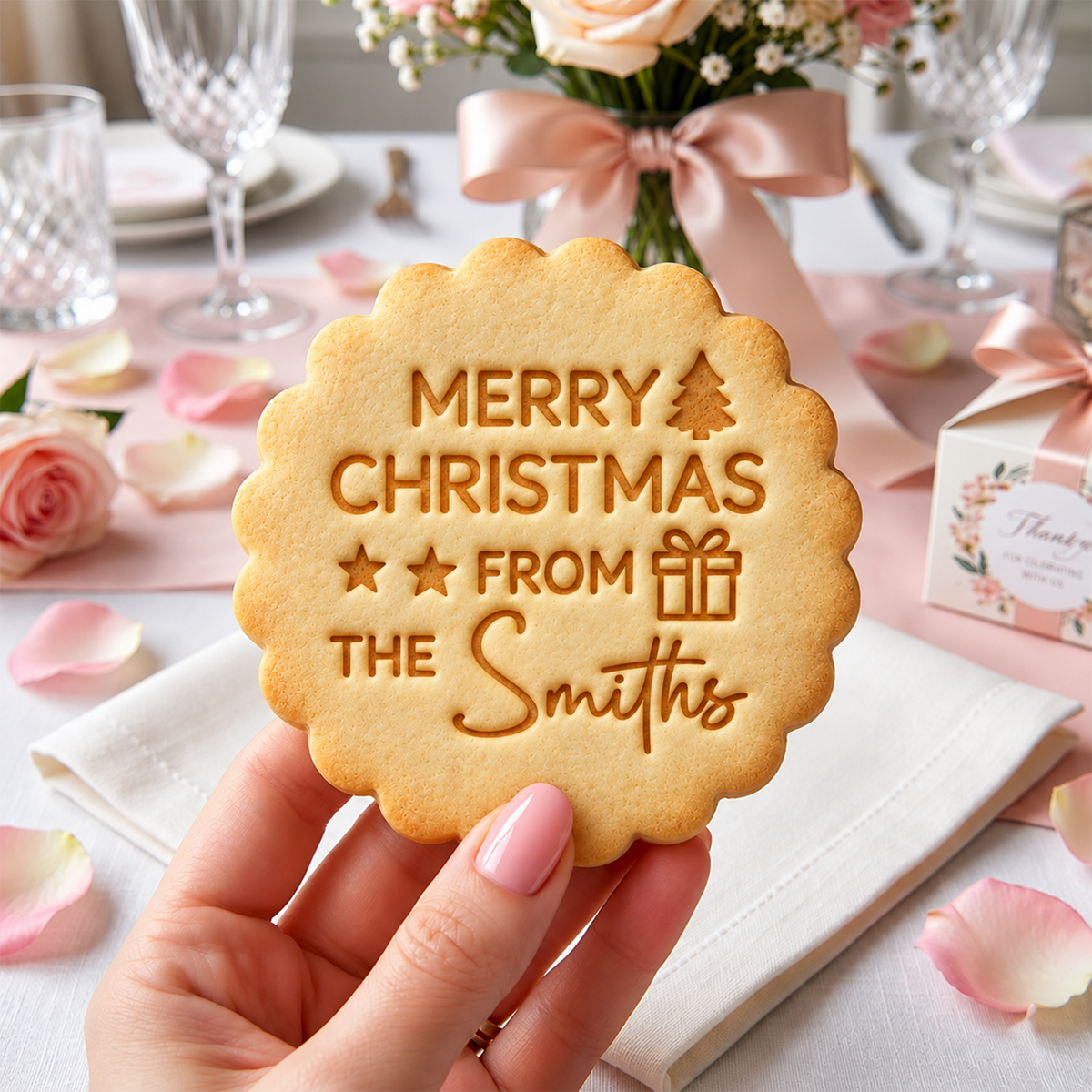 Personalized Name Merry Christmas From Cookie Stamp, Holiday Baker Gift HO82 904110