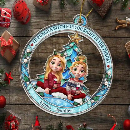 Christmas Bestie Keepsake - Personalized Family We Choose Acrylic Ornament