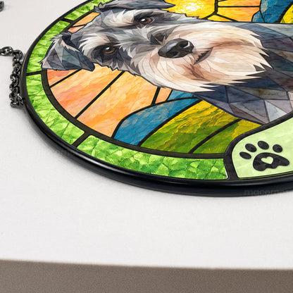 Personalized Pet Memorial Stained Glass Suncatcher – Custom Photo Window Hanging Keepsake Gift for Pet Lovers
