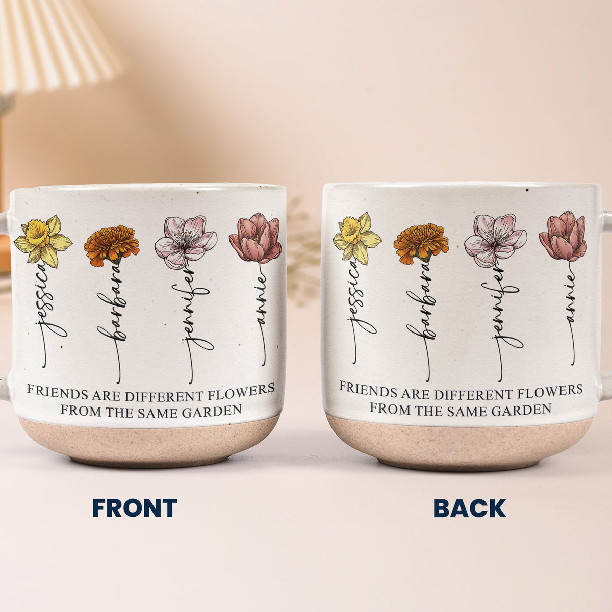 Diffrent Flowers From The Same Garden Gifts For Sisters, Friends - Personalized Mug