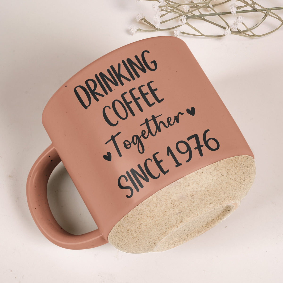 Drink Coffee Together Since Custom Photo Sketch Line Art - Personalized Mug