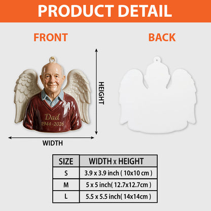 Our Christmas Angel - Personalized Memorial Premium 3D Ornament | Sunflowerly