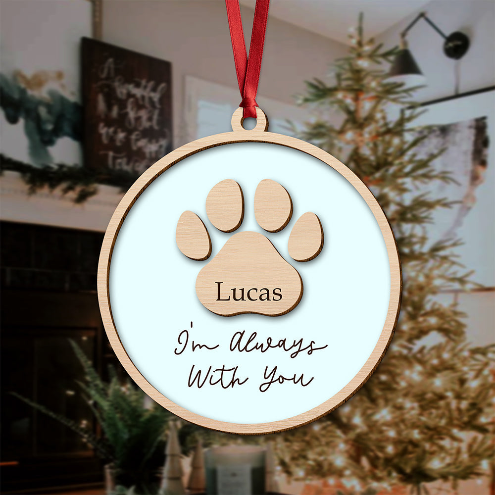 Personalized Pet Memorial Wooden Ornament, Christmas Keepsake Gift For Pet Lovers LM32 670373