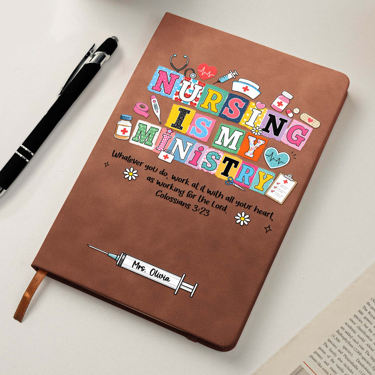 Nursing, Caring, Healing Is My Ministry Gift For Nurse, Doctor, Healthcare - Personalized Journal