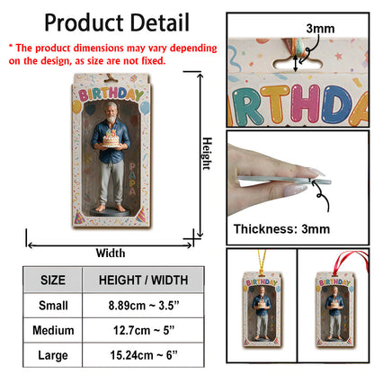 Personalized 70th Birthday Older Black Man Ornament, Gift for Dad Grandpa Husband