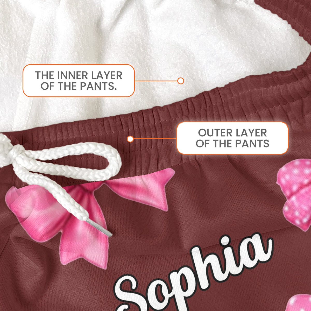 Coquette Bow Hockey Custom Name, Number Gift For Hockey Player, Hockey Team - Personalized Lounge Pants