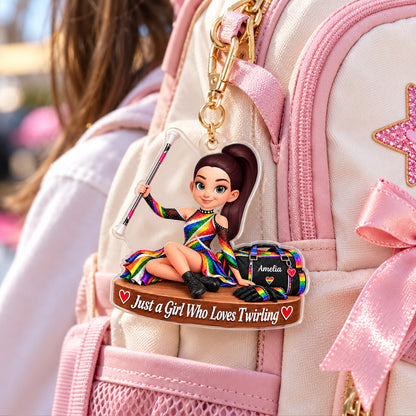 Just a Girl Who Loves Twirling - Personalized Acrylic Ornament - Christmas Gift for Daughter, Granddaughter, Niece