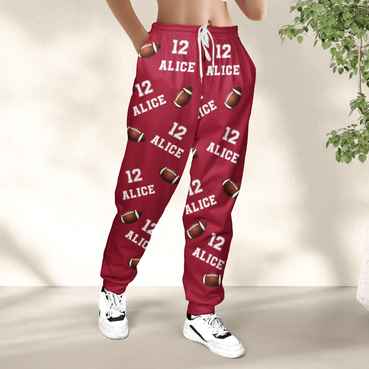 American Football Custom Name, Number - Personalized Sweatpants, Custom Pajama Pants, Jogger Sweatpants