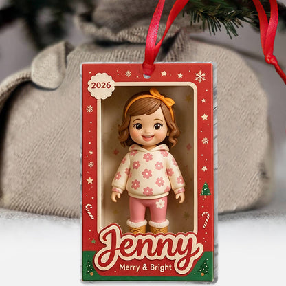 Personalized Fluffy Calico Maine Coon Cat 2026 Christmas Ornament, Custom Pet Lover Holiday Home Decor Gift