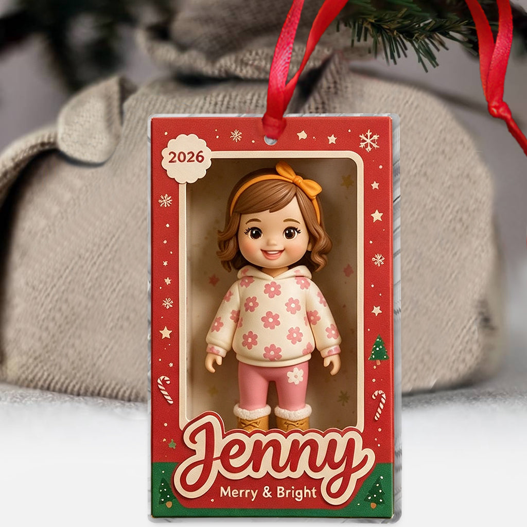 Personalized Fluffy Tortoiseshell Persian Cat Christmas Ornament, Custom Pet Holiday Gift for Cat Owners