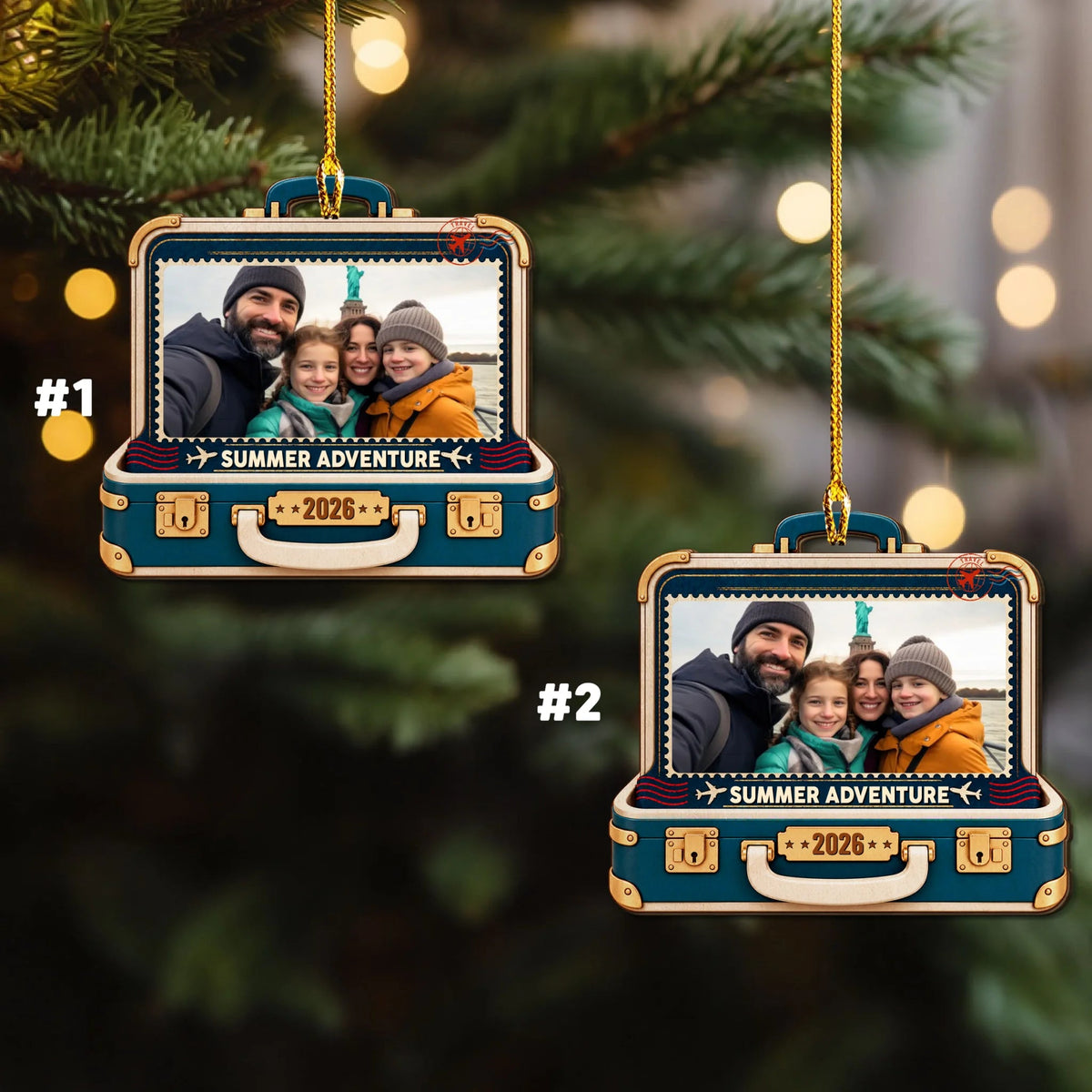 Memories From Our Travels - Personalized 2-Layered Wood Ornament