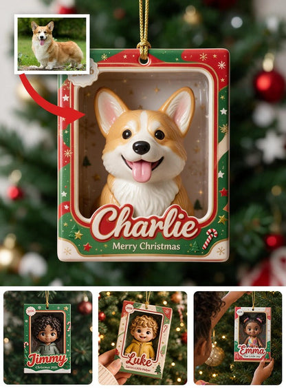 Cute Personalized Welsh Corgi 2026 Christmas Ornament Custom Pet Name Gift for Corgi Lovers Holiday Decor