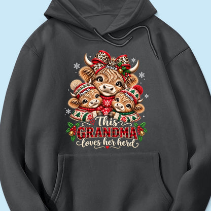 This Grandma Loves Her Herd - Personalized Shirt - Thoughtful Christmas Gift for Grandma