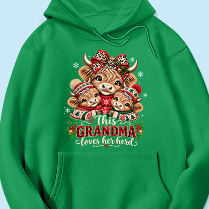 This Grandma Loves Her Herd - Personalized Shirt - Thoughtful Christmas Gift for Grandma