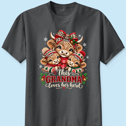 This Grandma Loves Her Herd - Personalized Shirt - Thoughtful Christmas Gift for Grandma