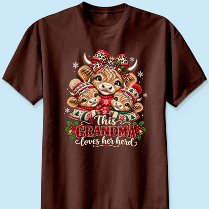 This Grandma Loves Her Herd - Personalized Shirt - Thoughtful Christmas Gift for Grandma