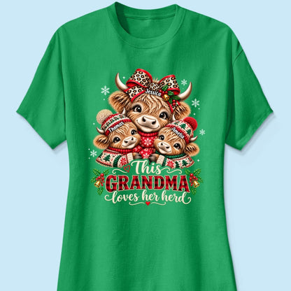 This Grandma Loves Her Herd - Personalized Shirt - Thoughtful Christmas Gift for Grandma