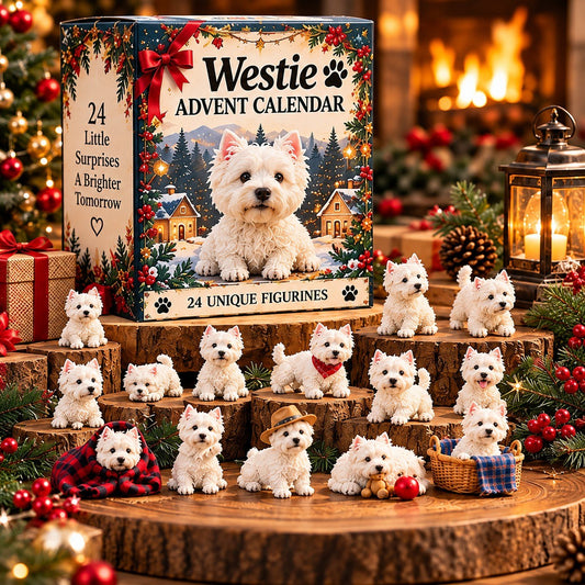 Westie Christmas Advent Calendar 2026 – Dog Countdown Calendar, Christmas Gift for Westie Lovers