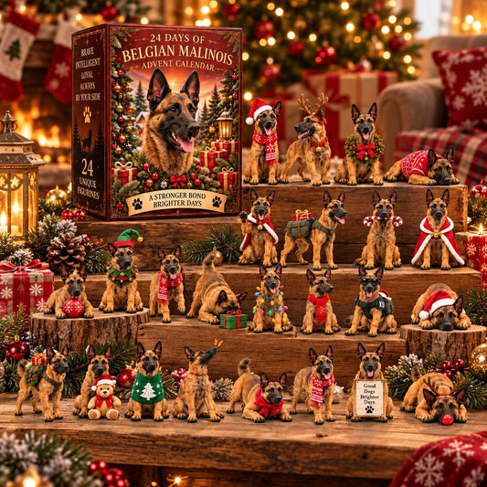 Belgian Malinois Christmas Advent Calendar 2026 – Belgian Malinois Countdown Calendar, Christmas Gift for Dog Lovers