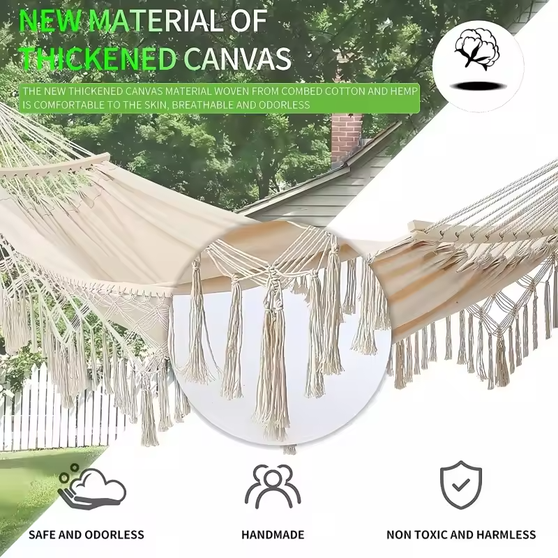 Handwoven Macrame Hammock - Cozy & Stylish Relaxation