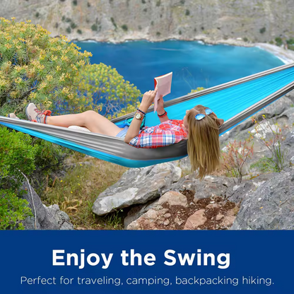 Double Camping Hammock - 270x140cm, Blue