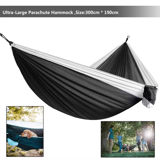 Premium Nylon Camping Hammock - 500lb Capacity