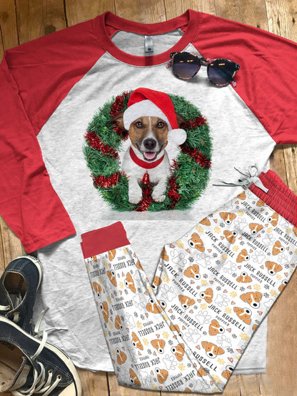 Jack Russe Christmas Red Amazing Pajama Set |Sleepwear Pjs Sets | Raglan Shirt Pants Set