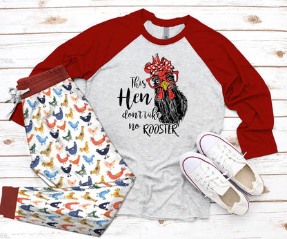 Chicken Set This Hen Pajama Set |Sleepwear Pjs Sets | Raglan Shirt Pants Set