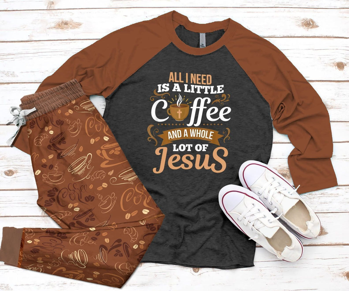 Coffee Brown Good Quality Pajama Set |Sleepwear Pjs Sets | Raglan Shirt Pants Set