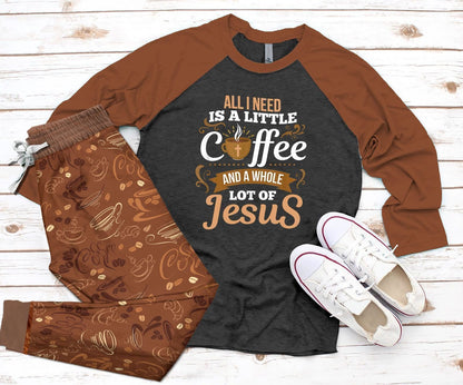 Coffee Brown Good Quality Pajama Set |Sleepwear Pjs Sets | Raglan Shirt Pants Set
