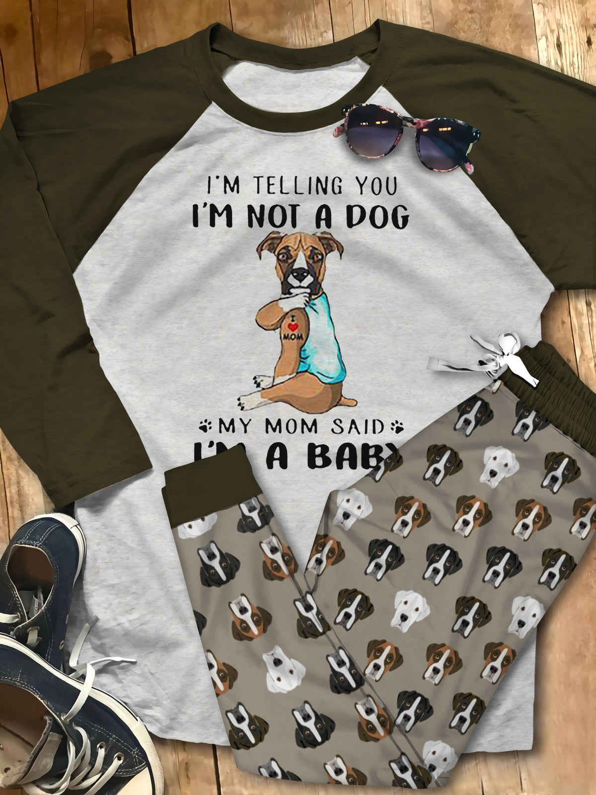 Boxer Set Baby Boxer Pajama Set |Sleepwear Pjs Sets | Raglan Shirt Pants Set