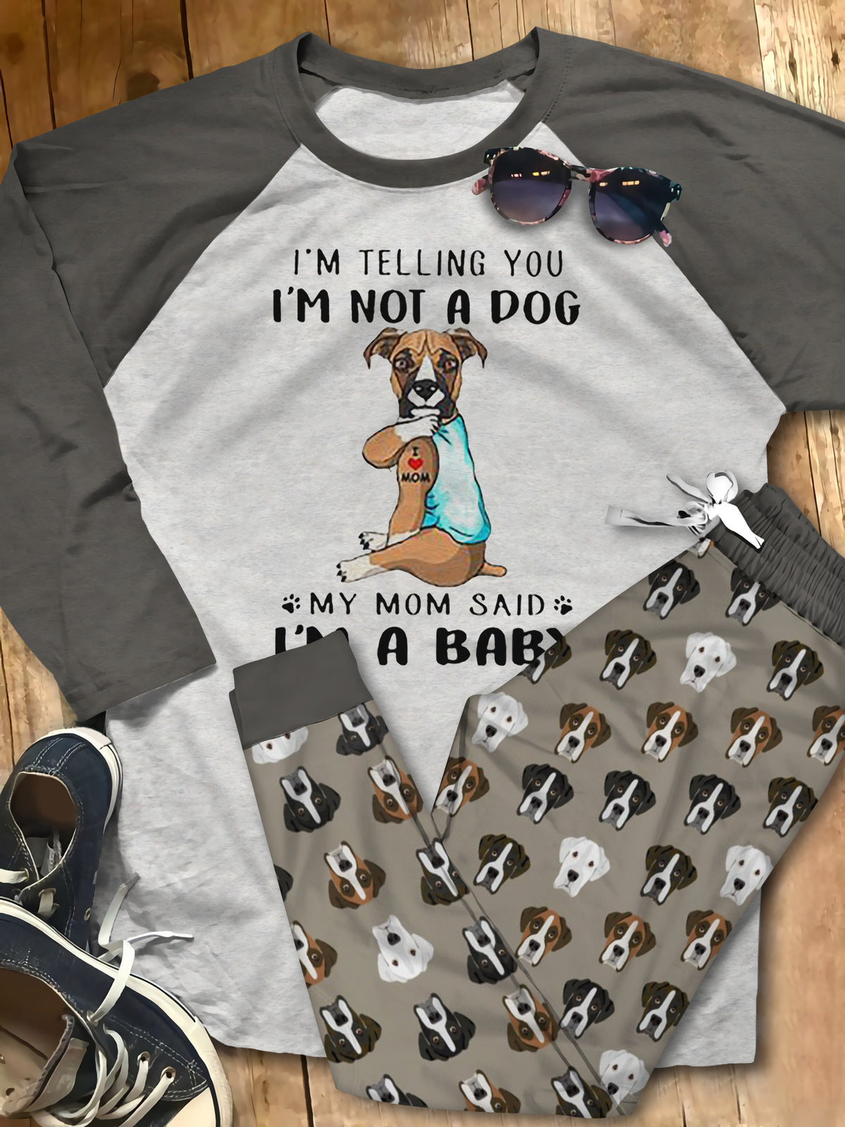 Boxer Set Baby Boxer Pajama Set |Sleepwear Pjs Sets | Raglan Shirt Pants Set