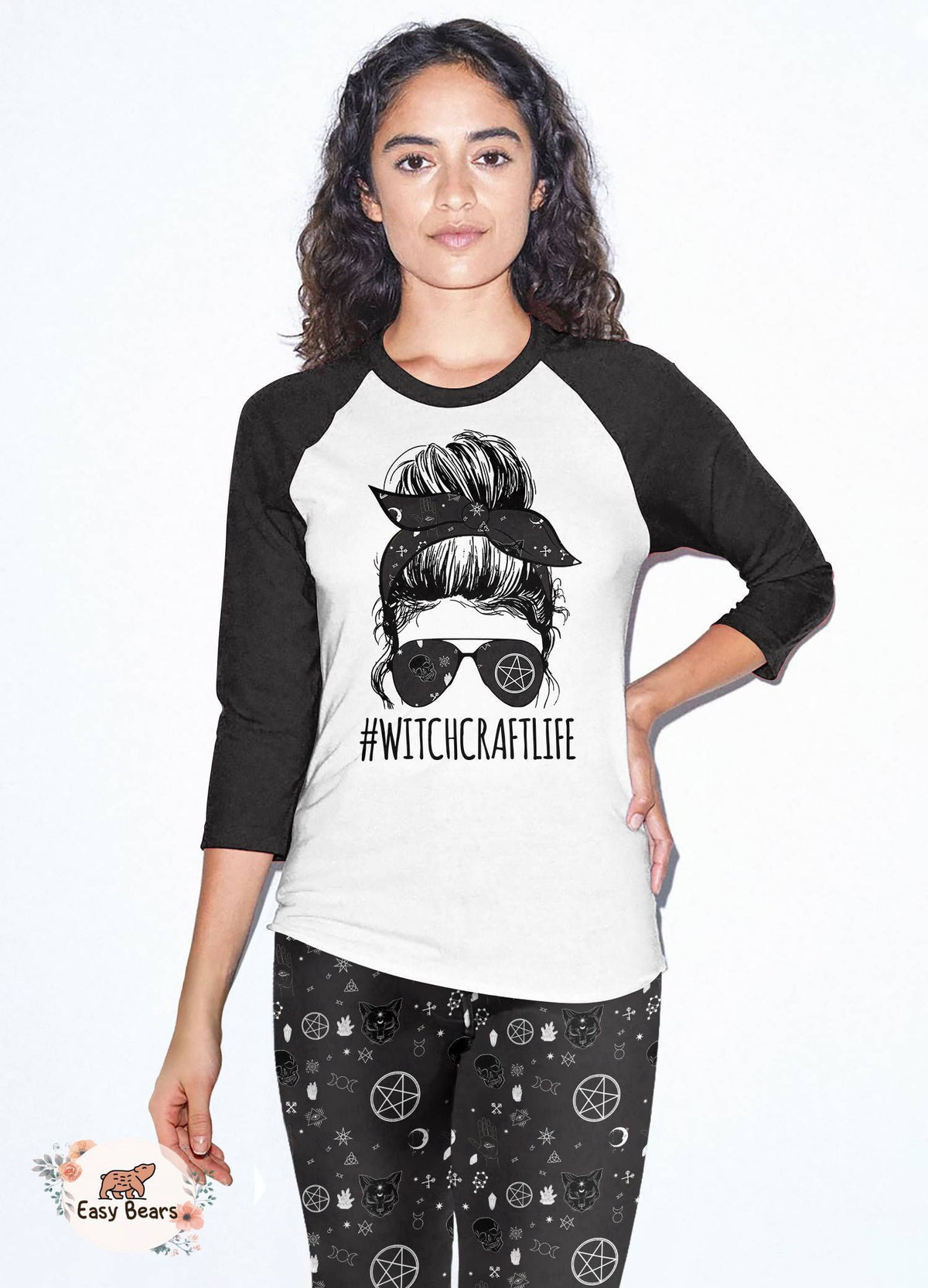 Witchcraft Set Witchcraft Life Pajama Set |Sleepwear Pjs Sets | Raglan Shirt Pants Set