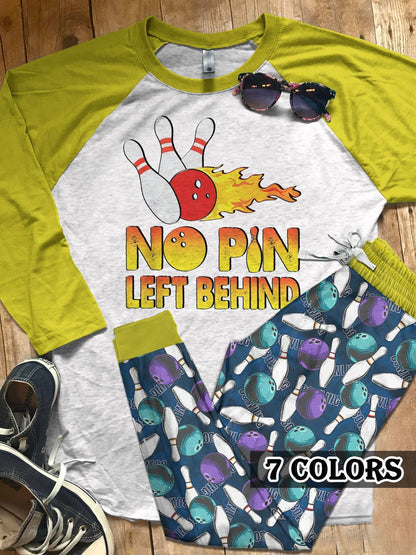 Bowling Green Unique Pajama Set |Sleepwear Pjs Sets | Raglan Shirt Pants Set
