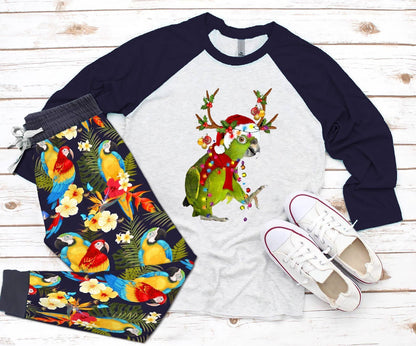 Parrot Happy Parrot Pajama Set |Sleepwear Pjs Sets | Raglan Shirt Pants Set
