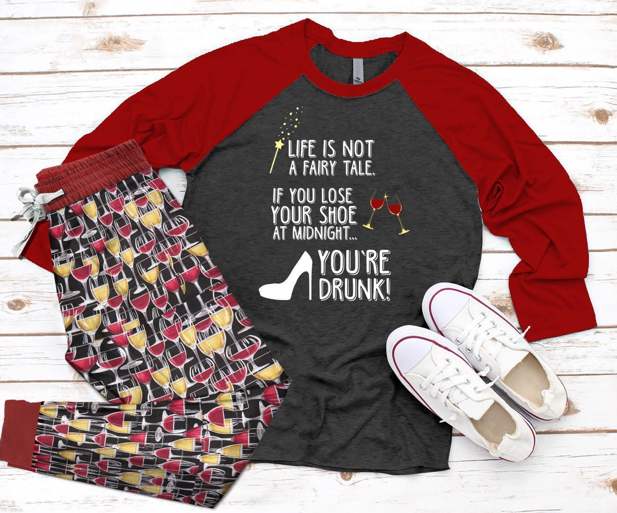 Wine Maroon Nice Pajama Set |Sleepwear Pjs Sets | Raglan Shirt Pants Set