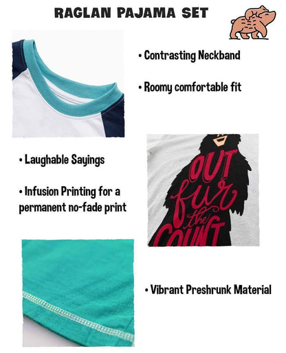 Butterfly Purple High Quality Pajama Set |Sleepwear Pjs Sets | Raglan Shirt Pants Set