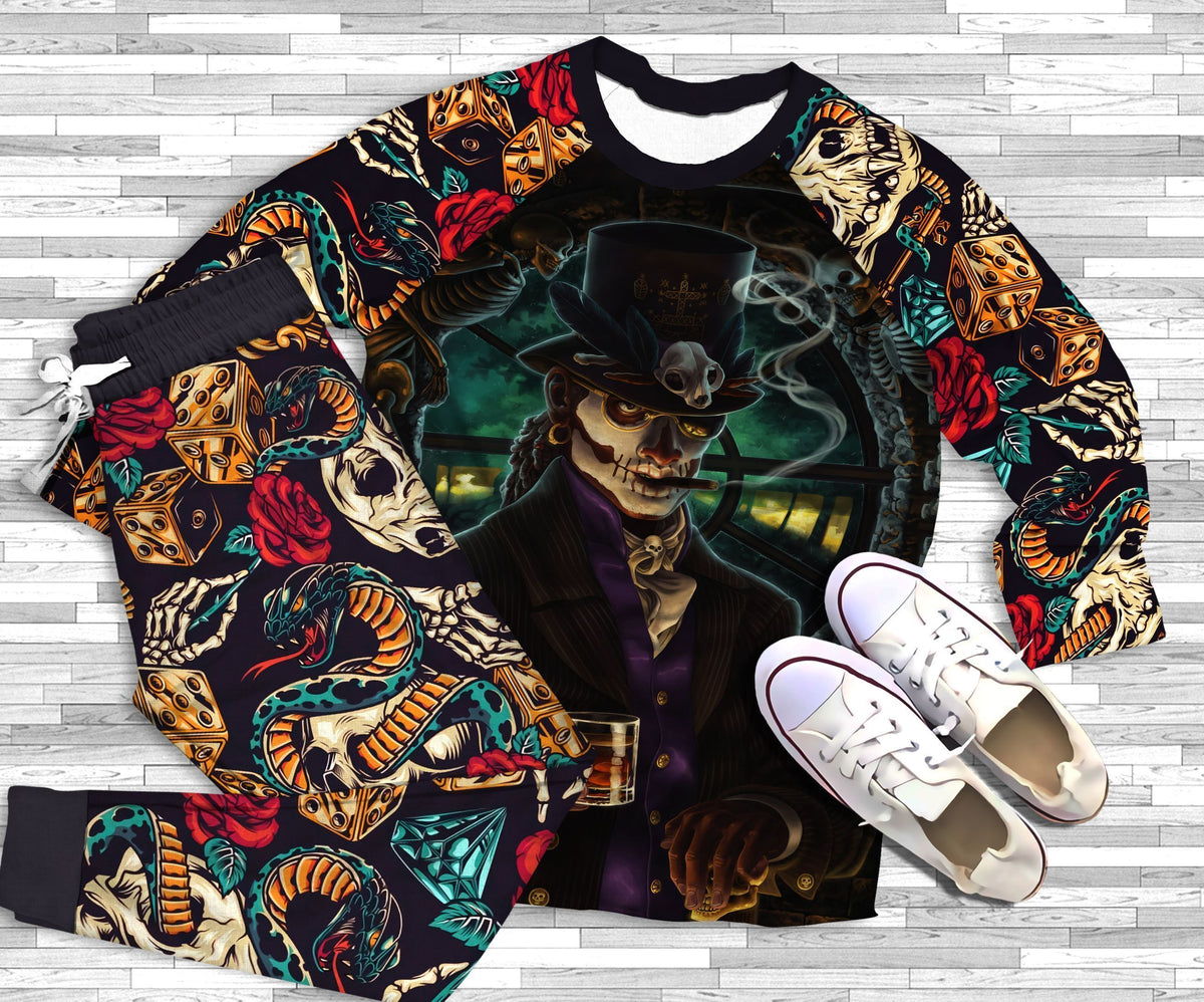 Day Of The Dead The Last Chosen High Quality Pajama Set |Sleepwear Pjs Sets | Raglan Shirt Pants Set