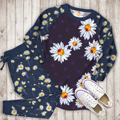 Daisy Pajama Set |Sleepwear Pjs Sets | Raglan Shirt Pants Set